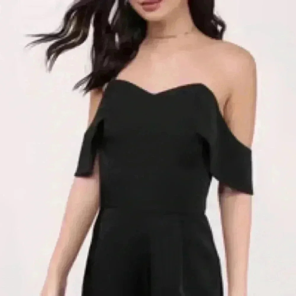 J.O.A. Jumpsuits | Joa Revolve Off The Shoulder sexy and classy Black Romper‎